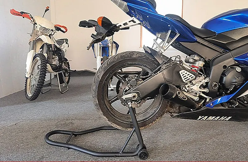 Rear motorcycle paddock stand