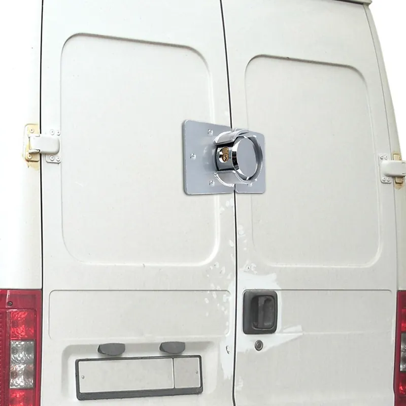 Van door lock with brackets