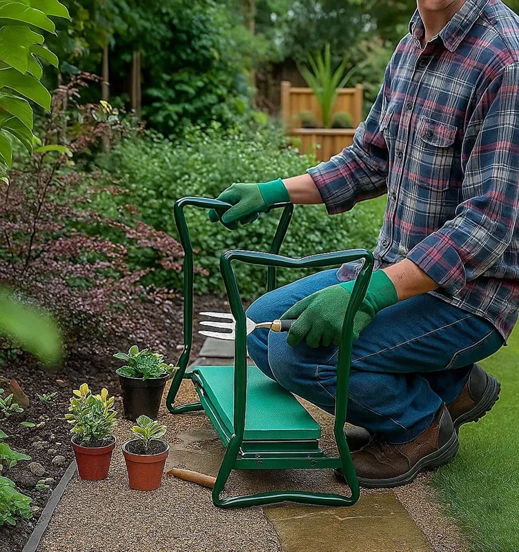 Garden kneeler and seat
