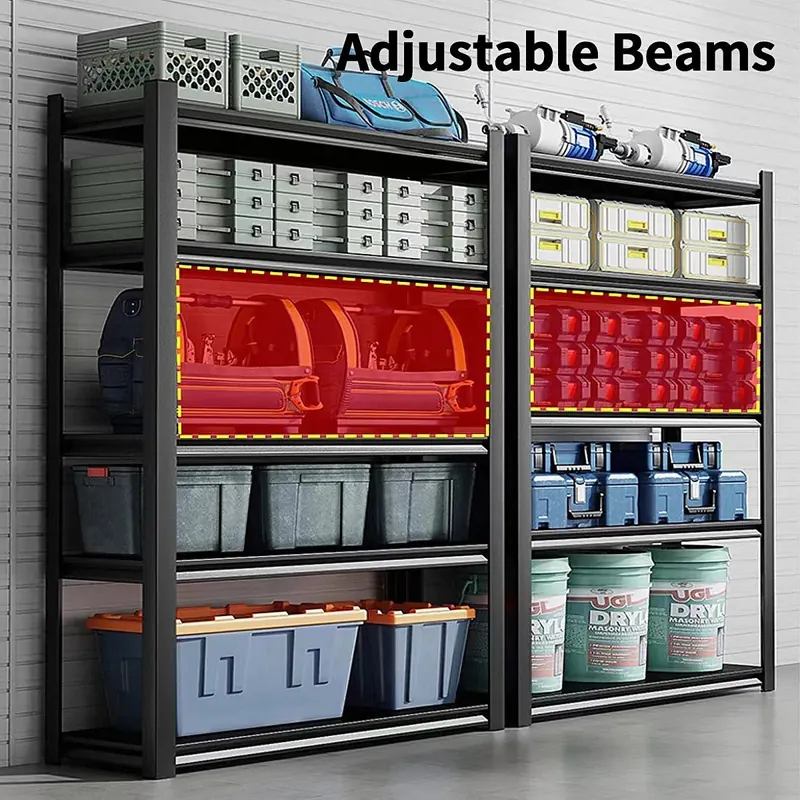 Steel garage shelving 120 × 40 × 183cm