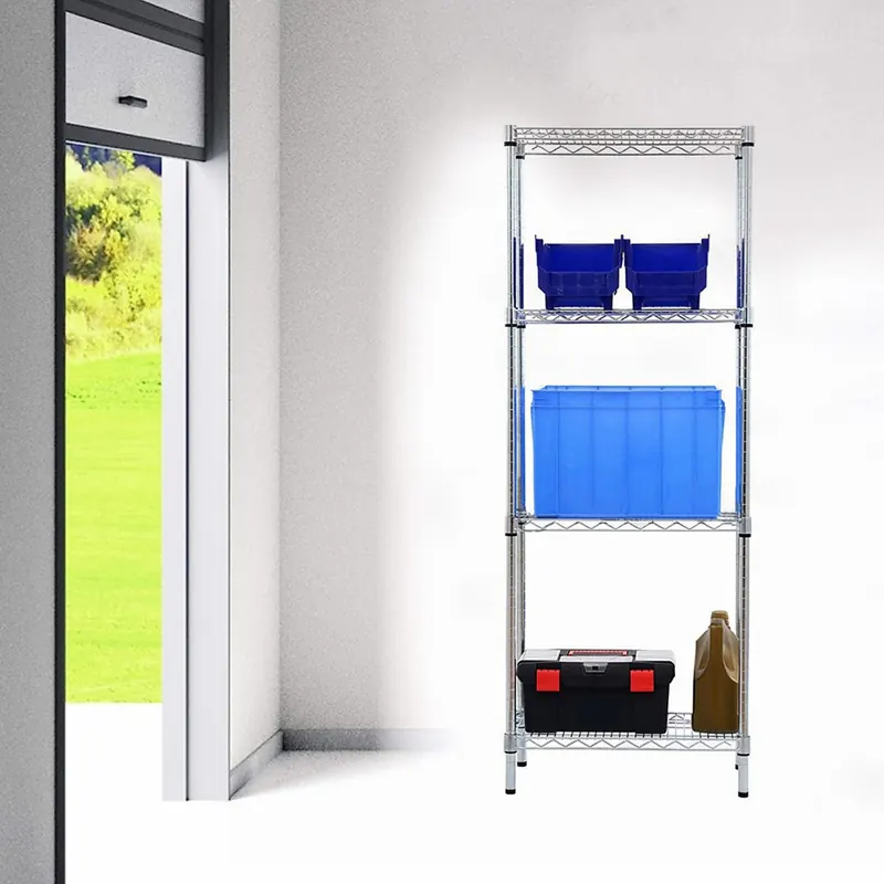 Wire shelving 35 × 35cm, chrome