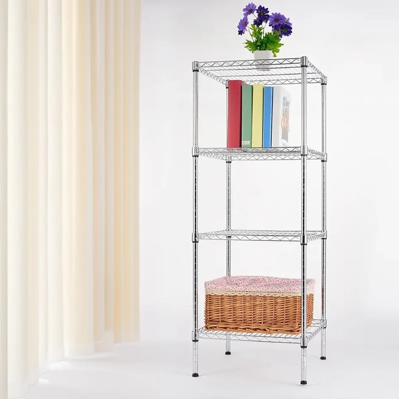 Wire shelving 60 × 60cm, chrome